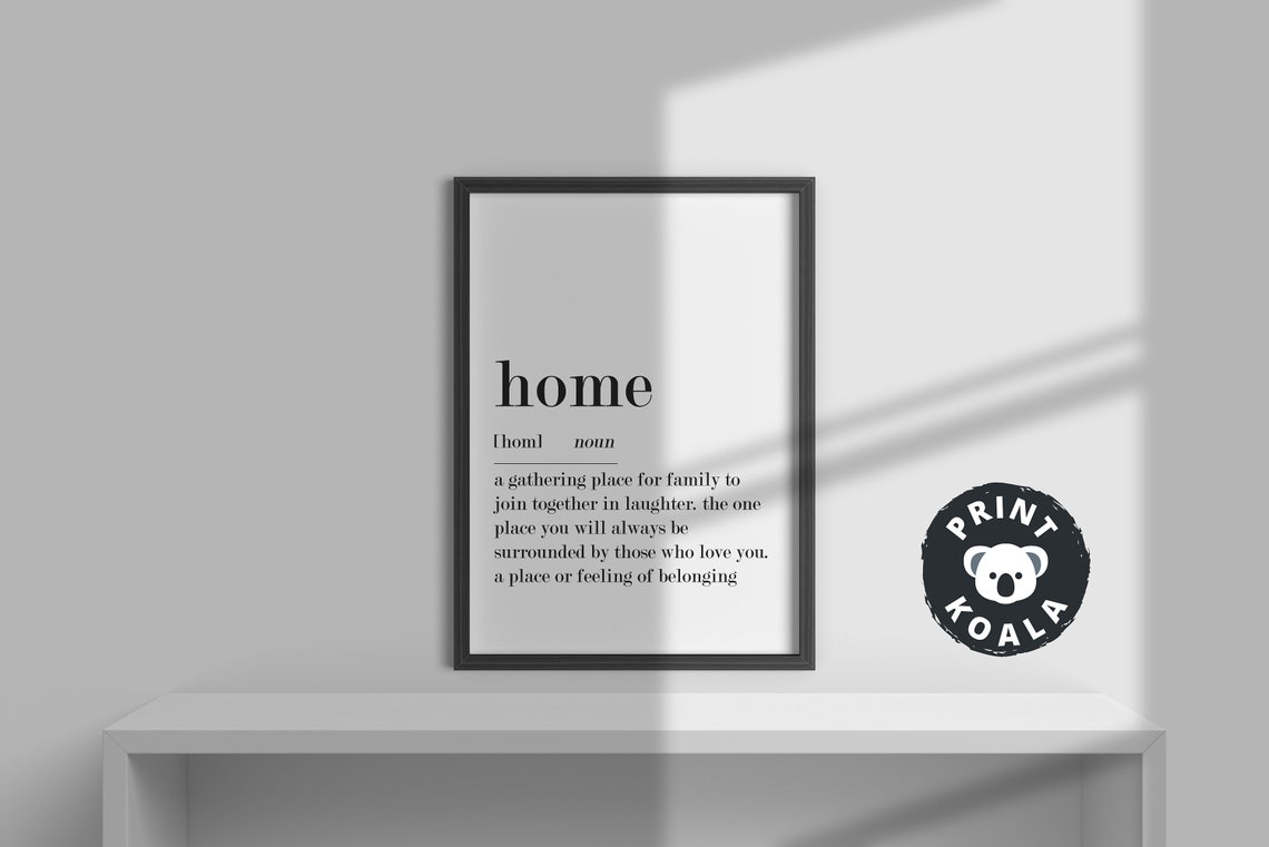 Home Definition Family Gathering Dictionary Style Housewarming Poster - Image 2