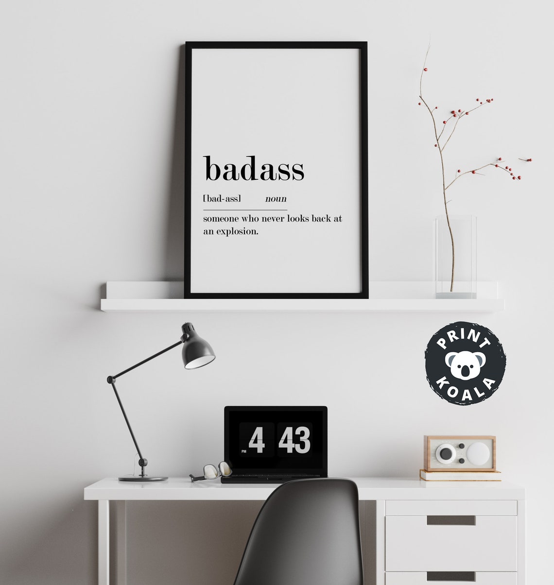 Badass Definition Funny Someone Who Never Looks Back Explosion Poster