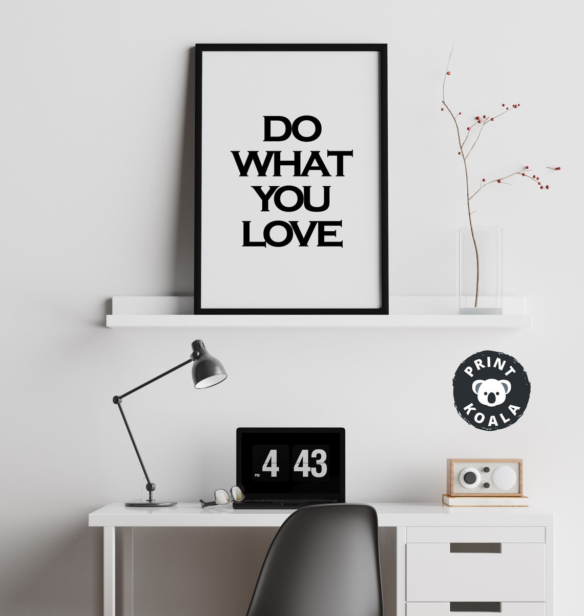 Quote Print Do What You Love Print Quote Large Wall Art Black And White Prints Prints Typography Print Quote - Image 2