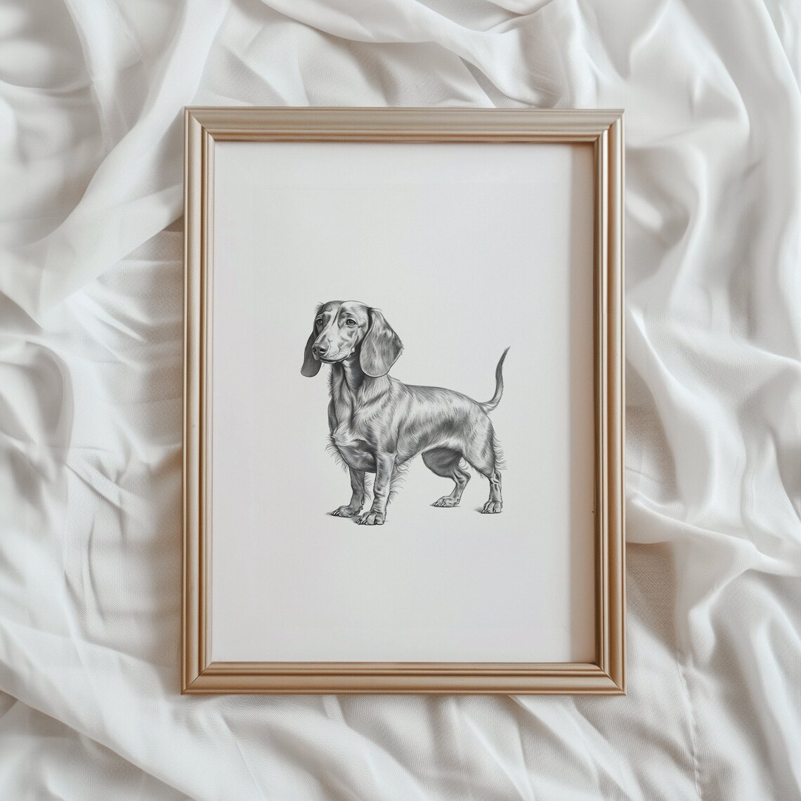 Dachshund Print, Dog Sketch Pet Wall Art