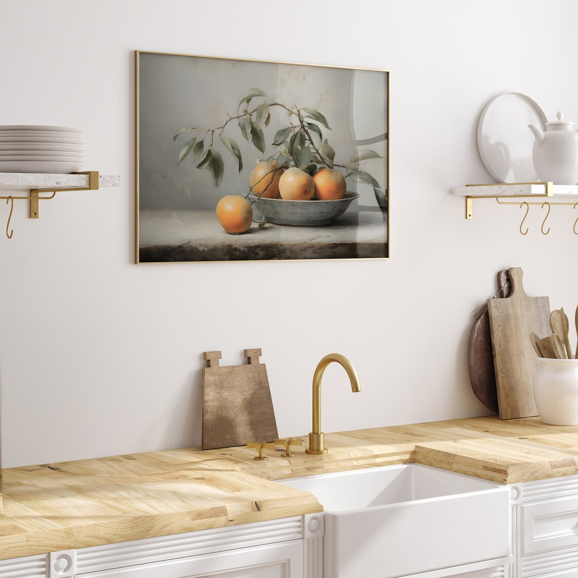 Kitchen Still Life Painting, Vintage Farmhouse Art Print - Image 4