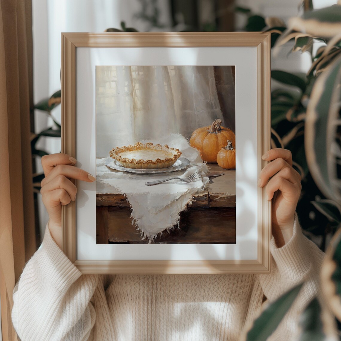 Pumpkin Pie Print, Rustic Fall Farmhouse Art - Image 4