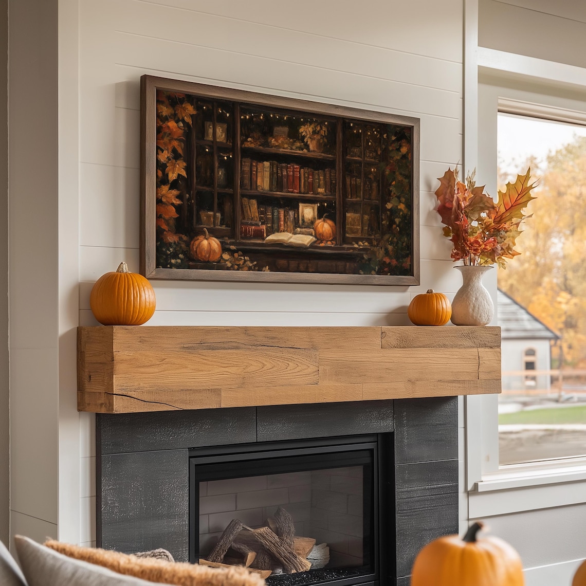 Halloween Decorated Window Frame Art Print - Image 4