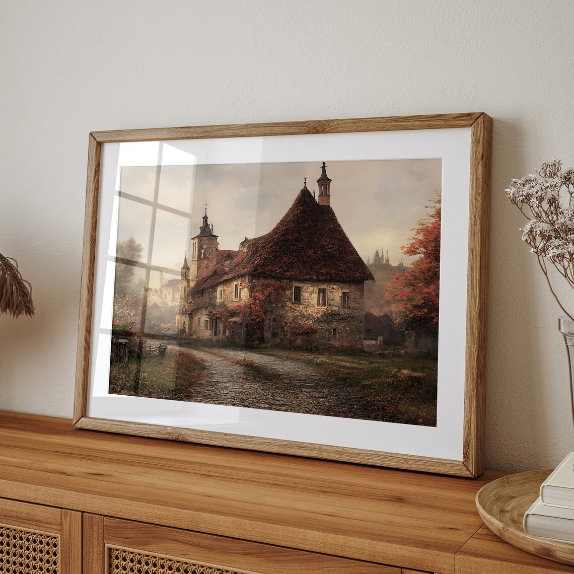 Fall Landscape Print, Rustic Autumn Cottage Art Print - Image 5