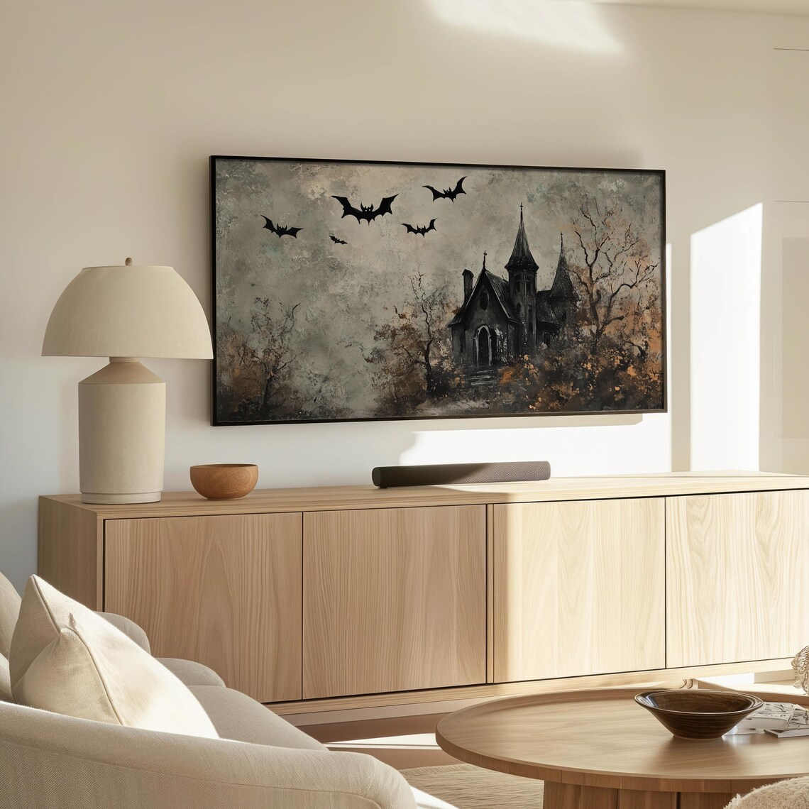 Haunted House Spooky Halloween Night Art Print