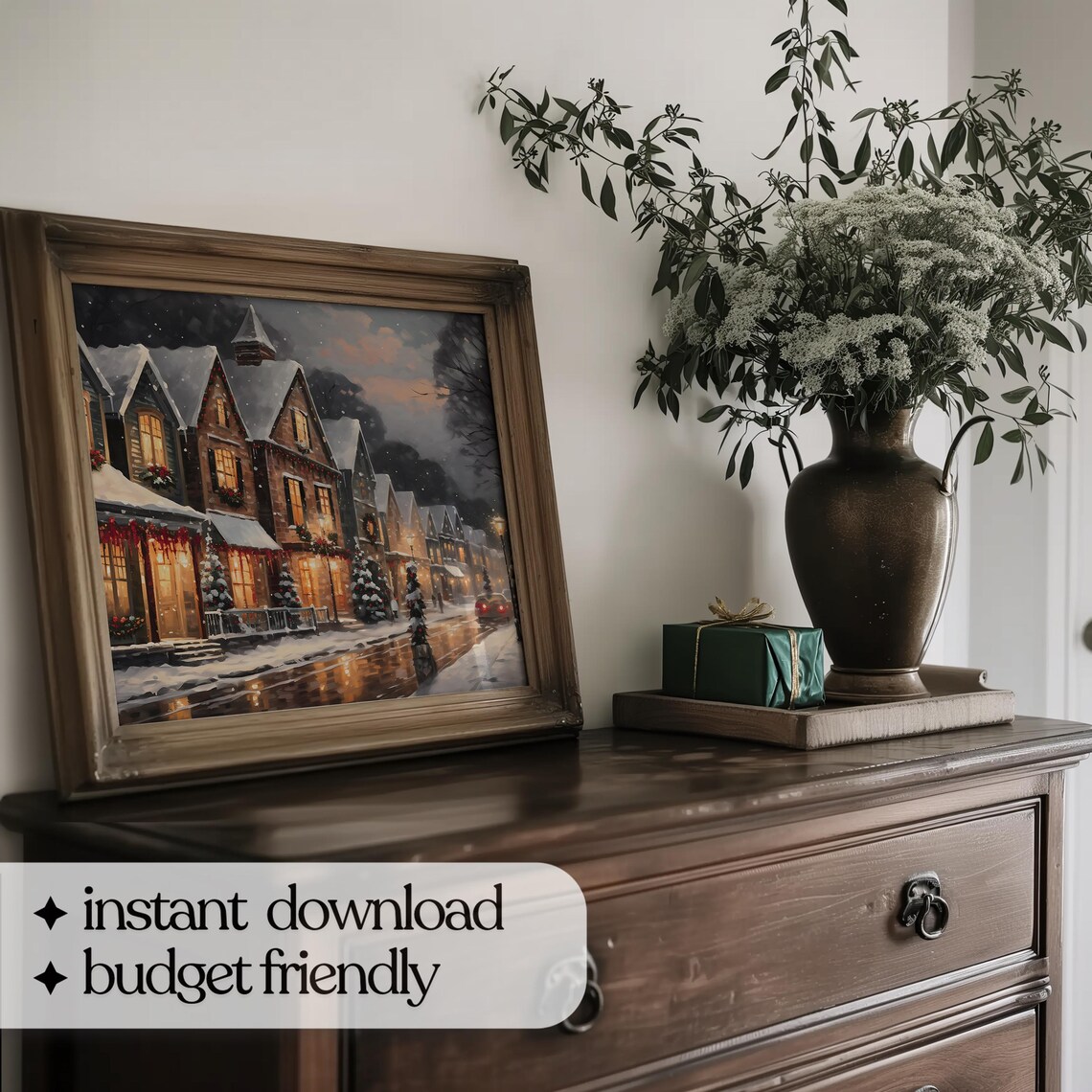 Christmas Town Winter Holiday Wall Art Print - Image 5