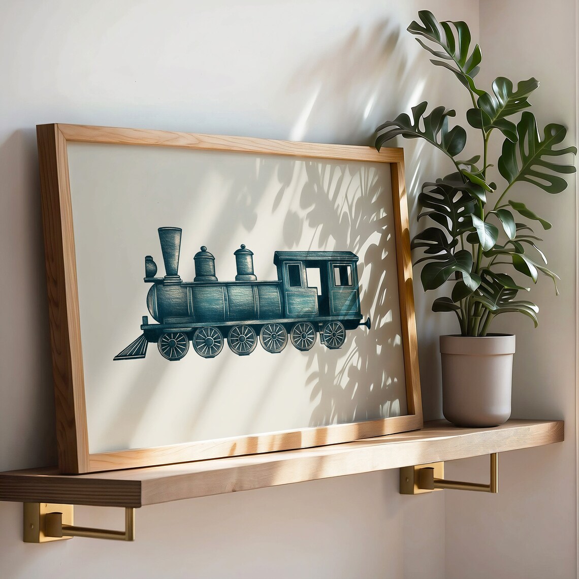 Antique Train Vintage Nursery Wall Art Poster - Image 3