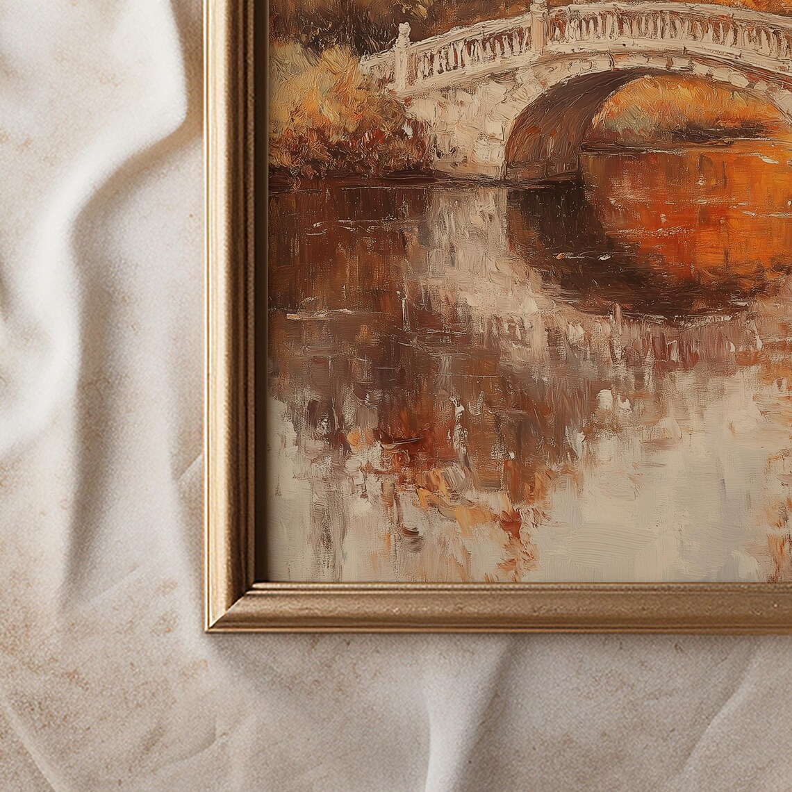 Autumn Bridge Print, Thanksgiving Decor Wall Art - Image 3