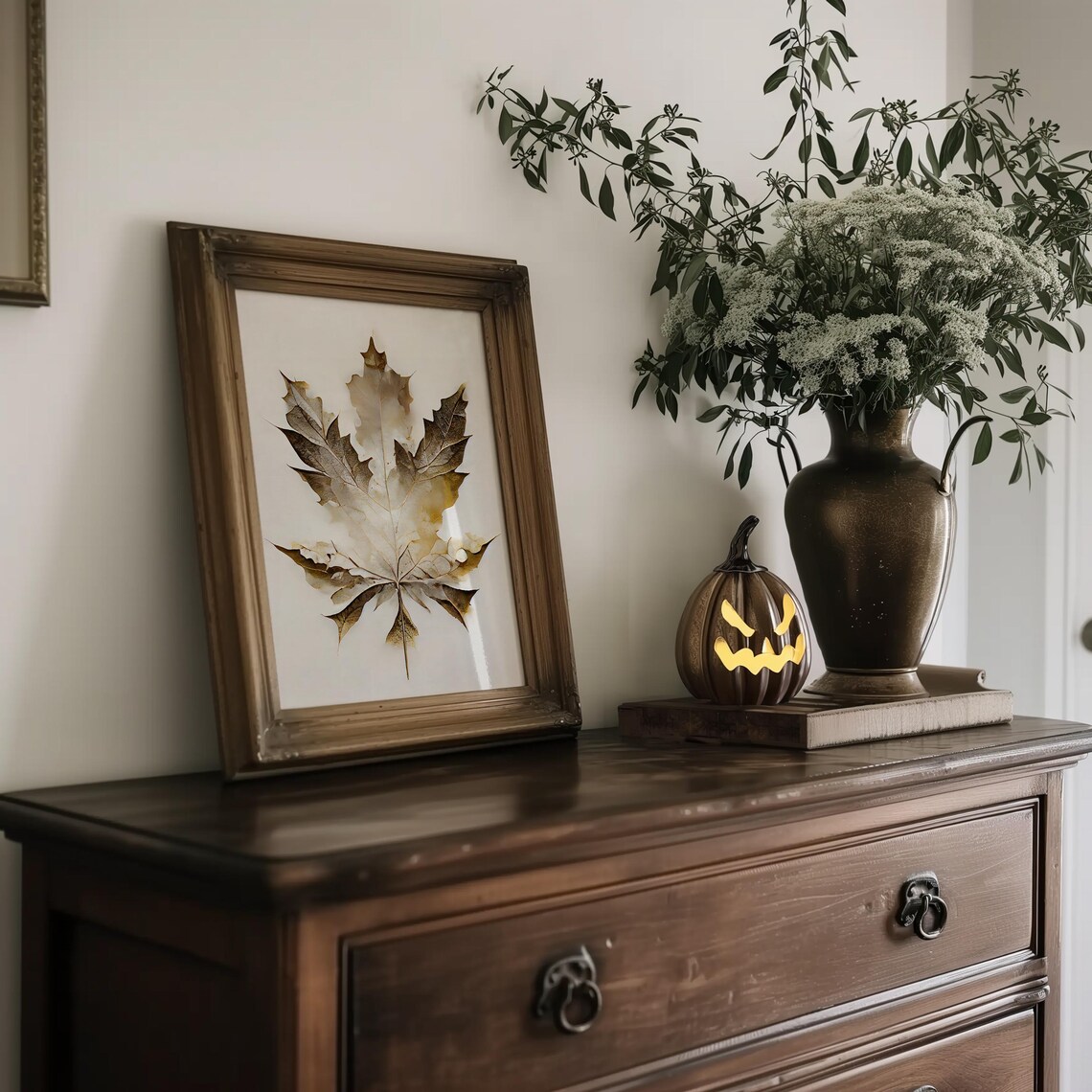 Autumn Leaf Print, Antique Seasonal Botanical - Image 4