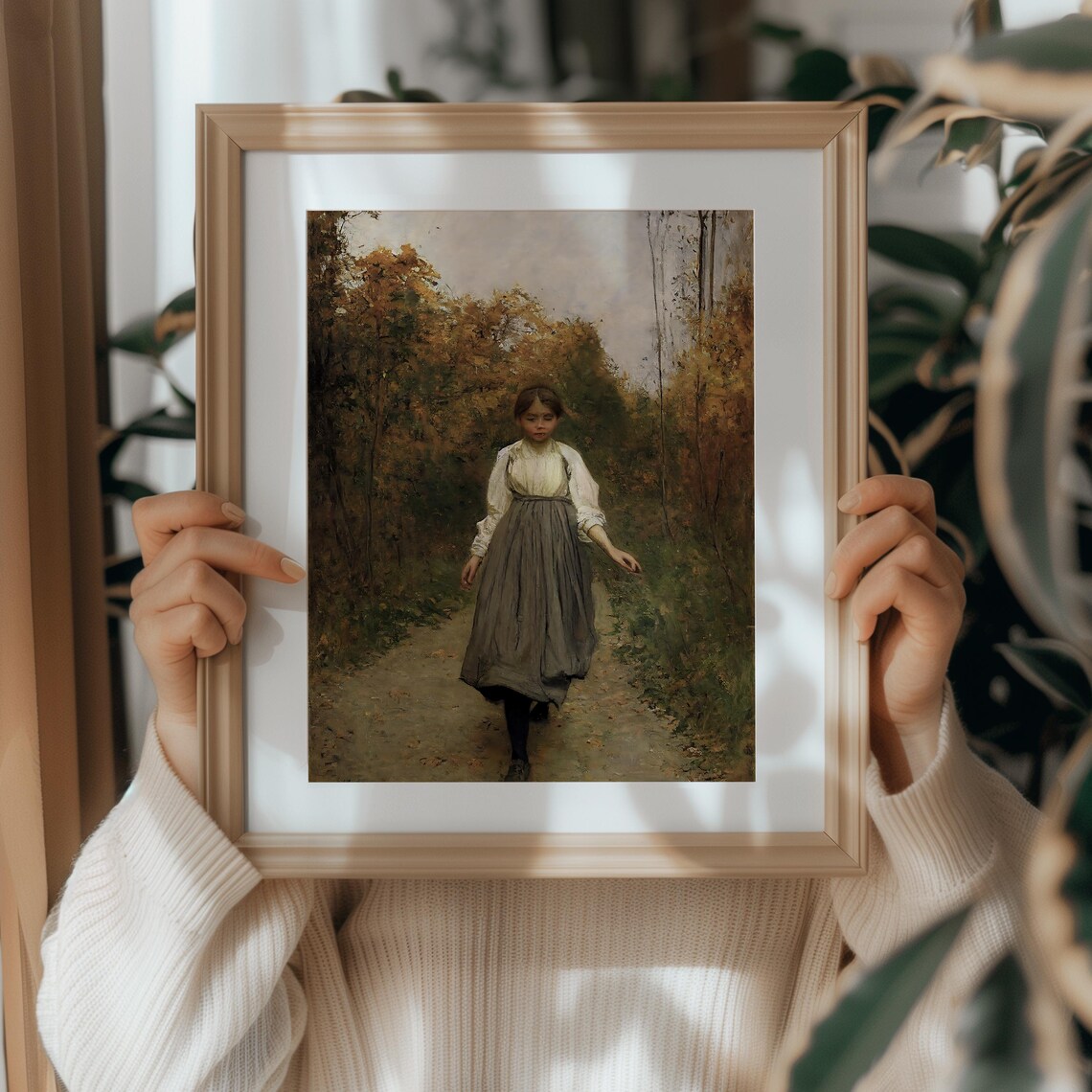 Autumn Portrait Vintage Fall Farmhouse Art Print
