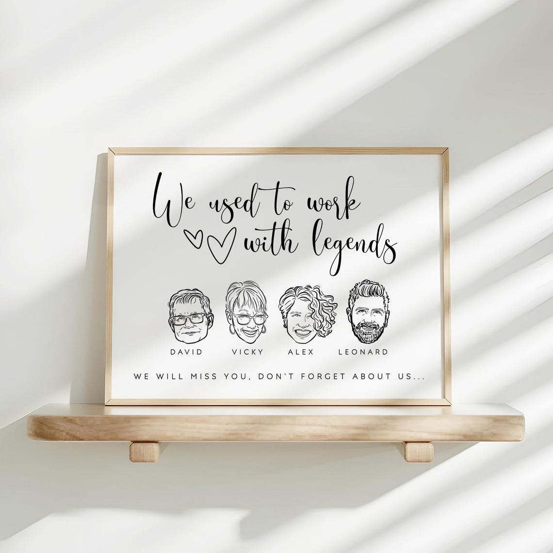 We Used to Work With Legends Coworker Farewell Custom Portrait Poster