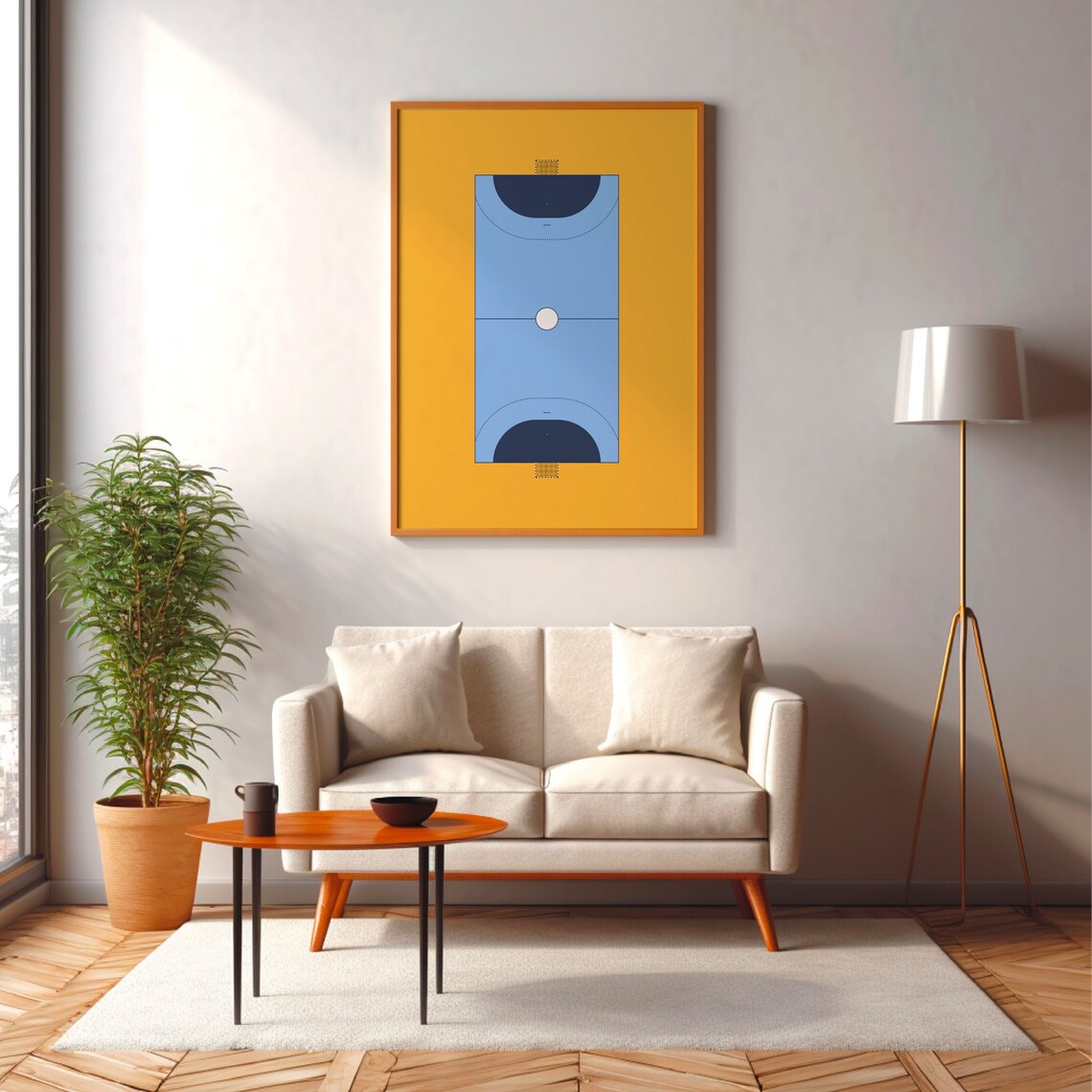 Handball Field Minimal Modern Sports Art Print - Image 4