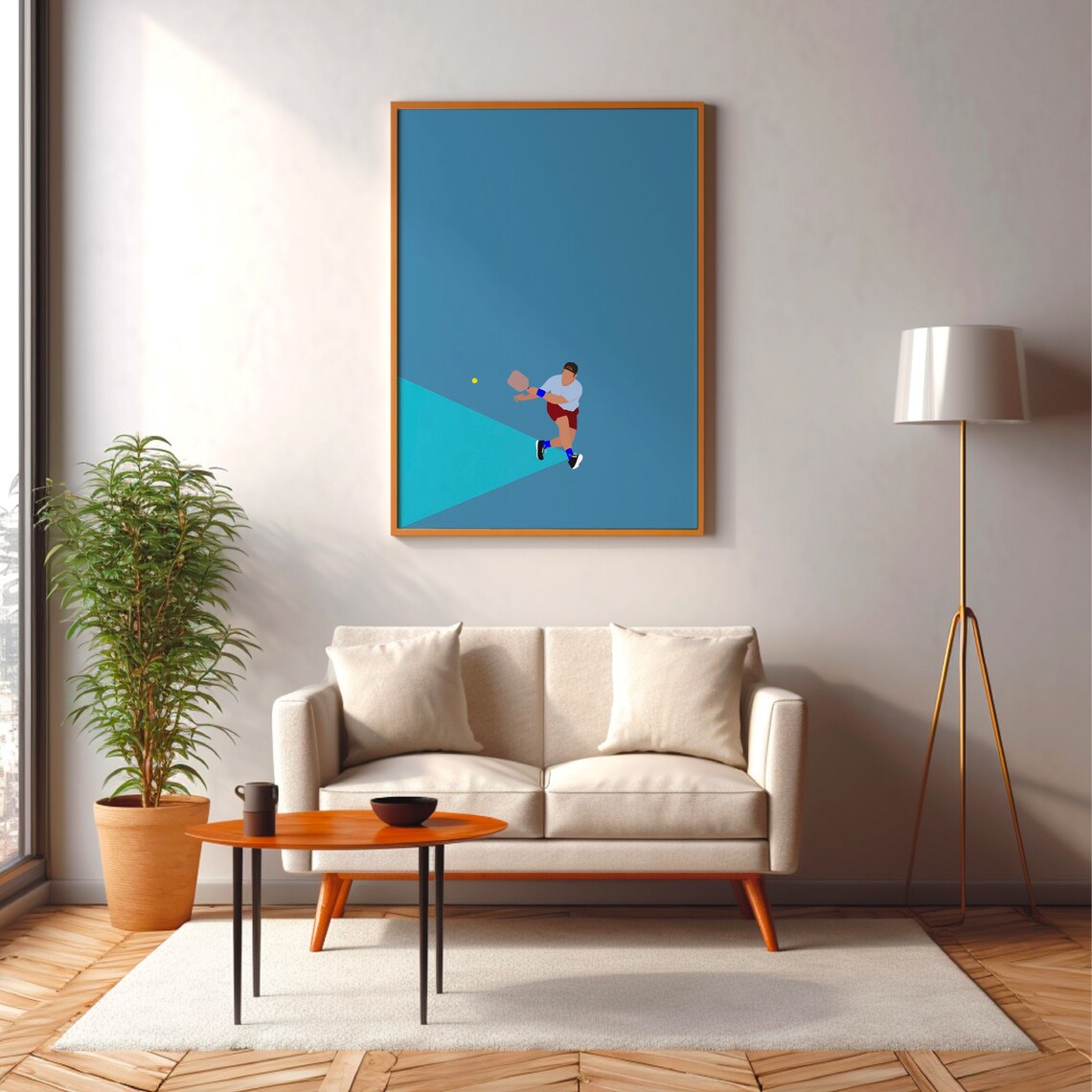 Pickleball Minimal Modern Sports Art Print - Image 3