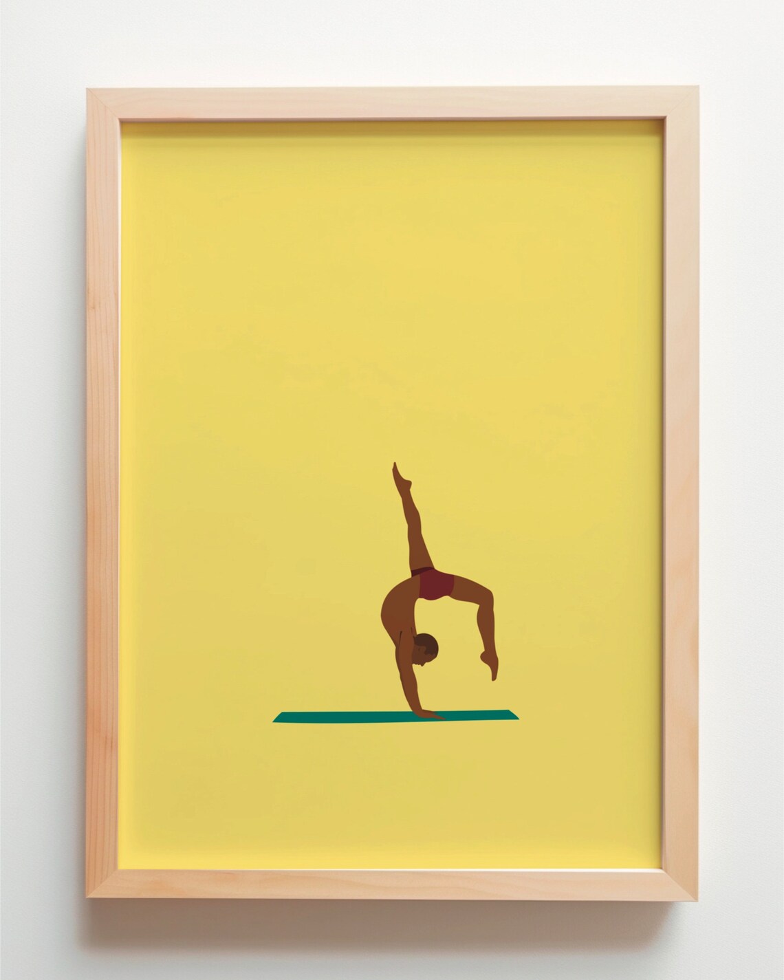 Yoga Man Minimal Modern Sports Friends Art Print - Image 5