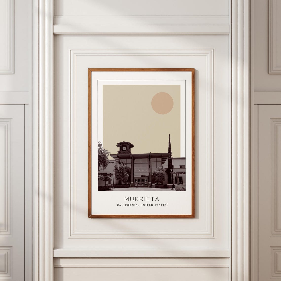 Murrieta City Hall Building Minimalist California Travel Poster - Image 2