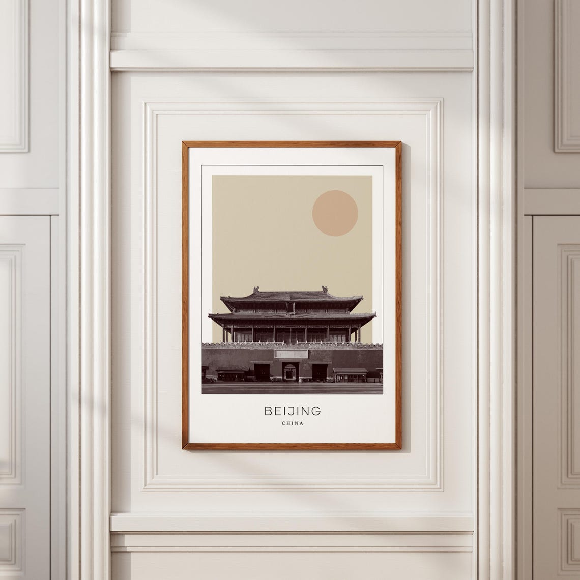 Beijing China Forbidden City Palace Gate Minimalist Travel Poster - Image 2