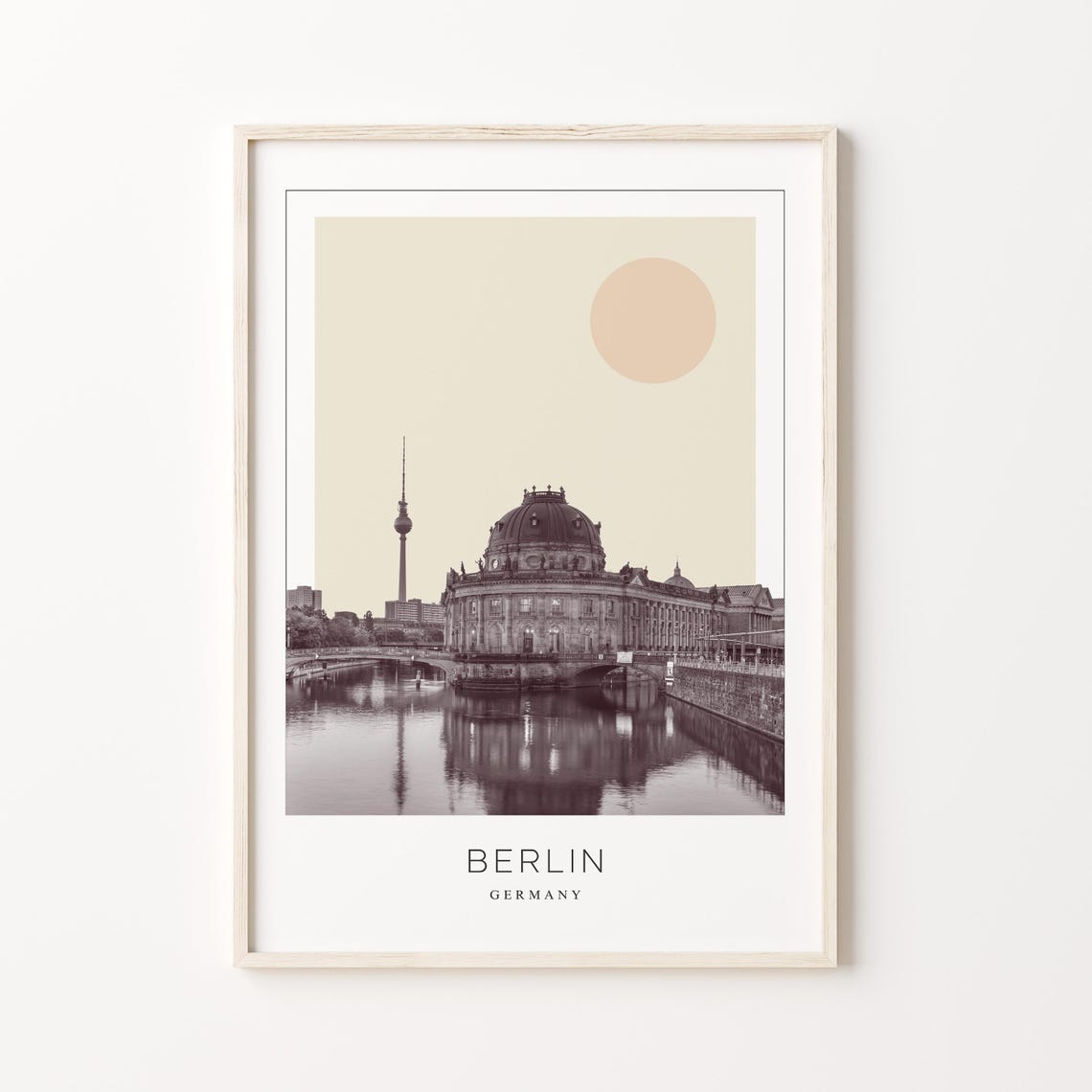 Berlin Germany Museum Island Bode Museum Minimalist Travel Poster