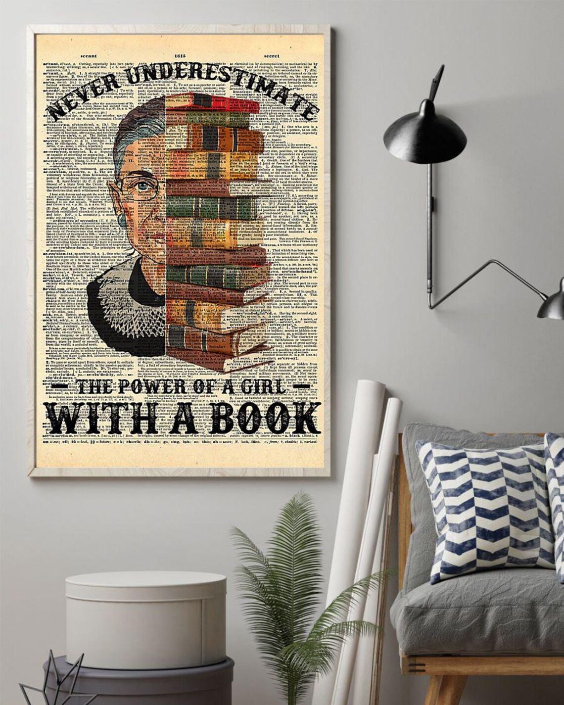 Never Underestimate the Power of a Girl With a Book Art Poster - Image 3