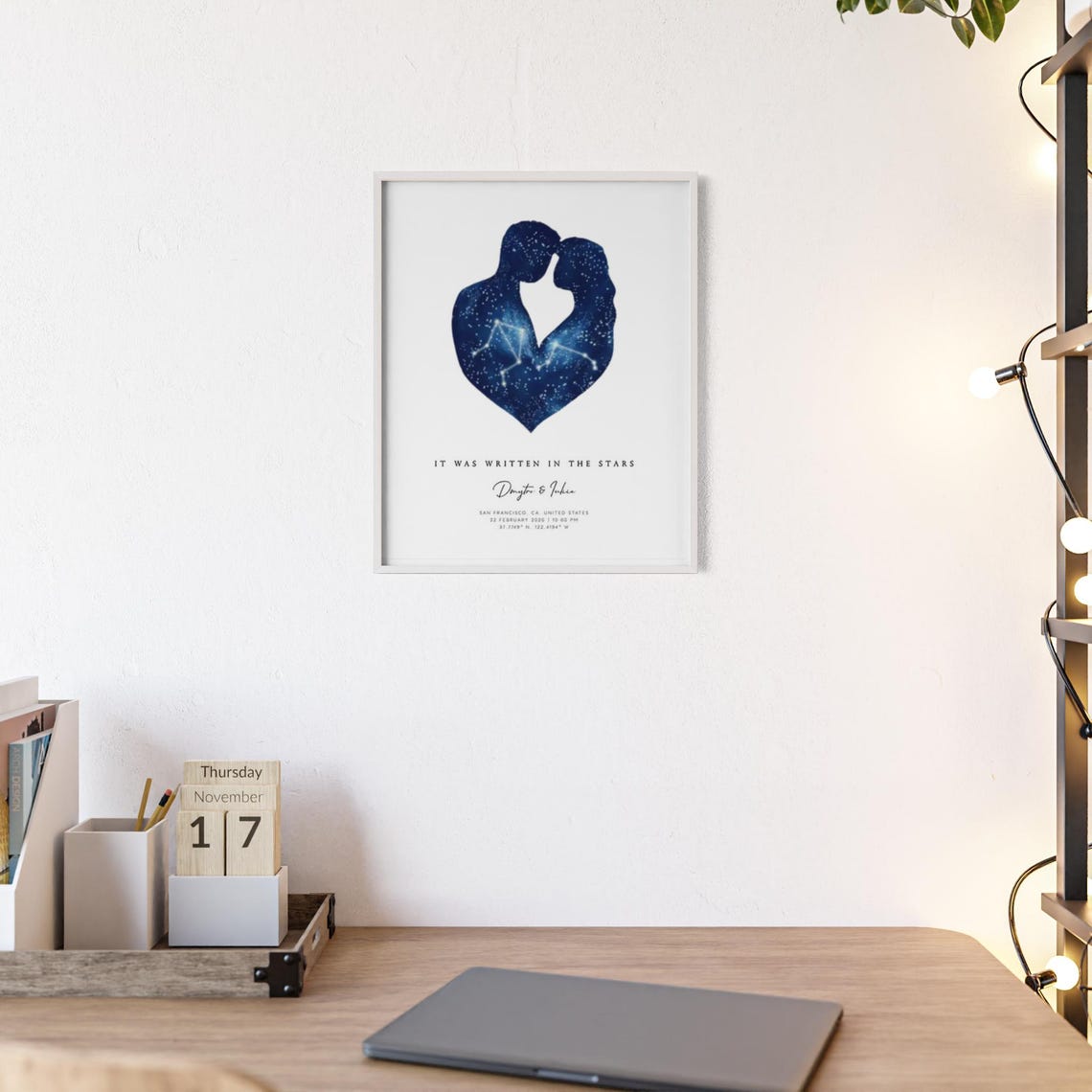 It Was Written in the Stars Personalized Couple Constellation Poster - Image 4