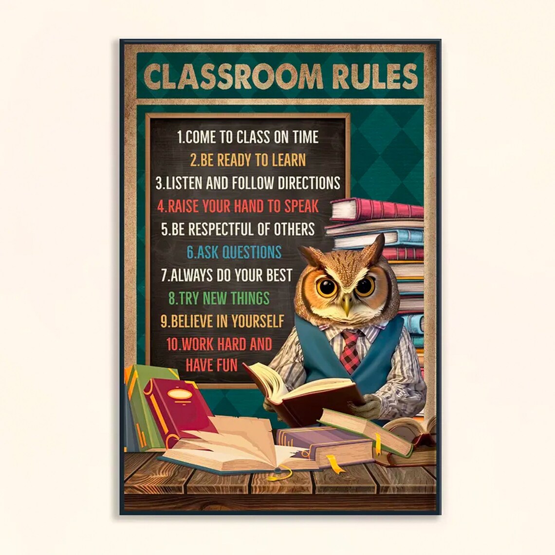 Personalized Classroom Rules Poster, Back To School - Image 2