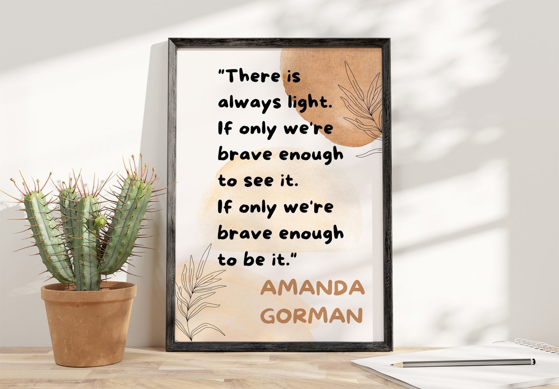 Amanda Gorman Quote Empowered Women Print Inspirational Wall Art Posters For Teen Girls Room Decor Womens History Month Poster