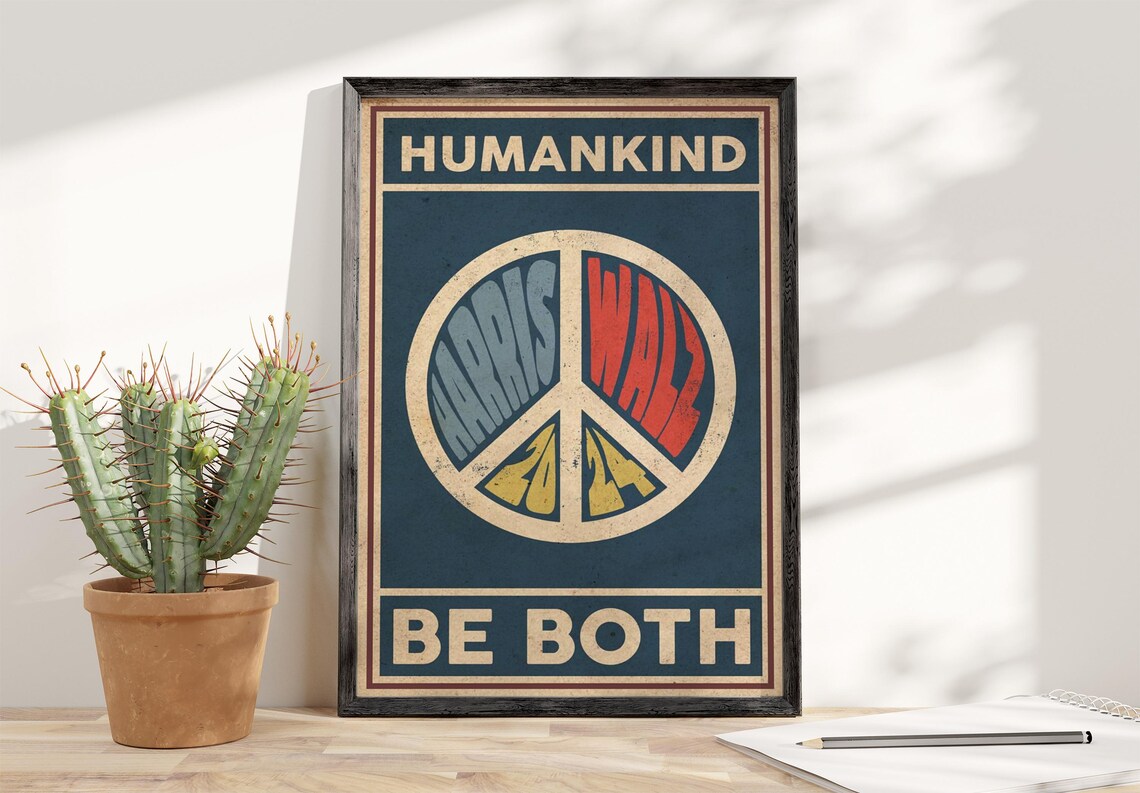 Humankind Be Both Feminist Quote, Kamala Walz 2024 - Image 2