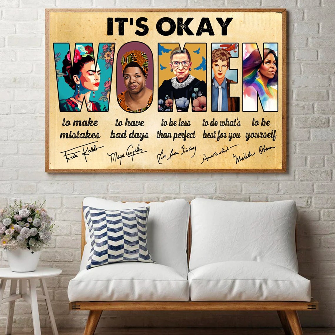 Famous Women Empowerment History Vintage Quotes Feminist Gift Poster - Image 4