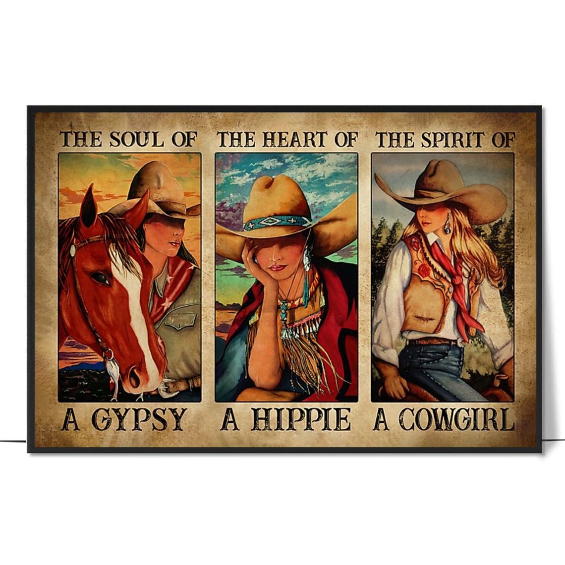 The Spirit Of A Cowgirl Poster Girl Horse Poster Home Decoration Wall Art Cowgirls Poster - Image 3