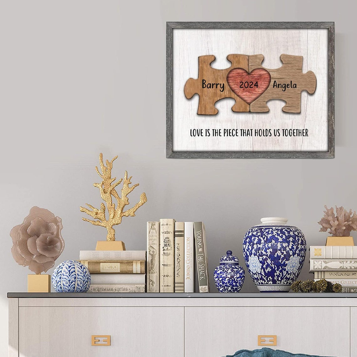 Love Is The Piece That Holds Us Together Couple Puzzle Poster - Image 4