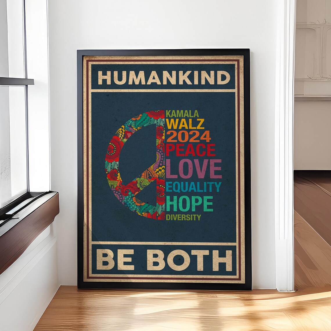 Humankind Be Both Feminist Quote, Kamala Walz 2024 - Image 4