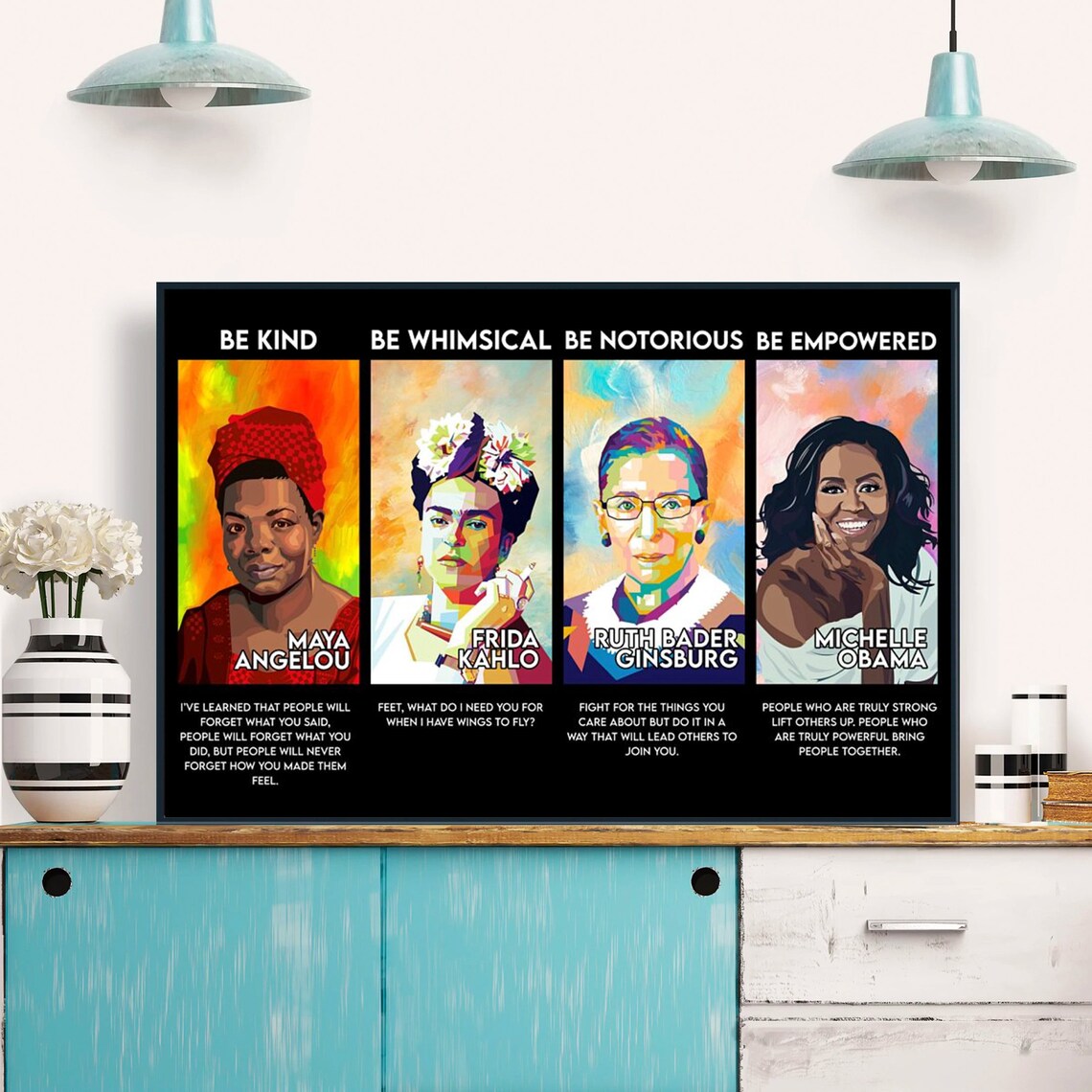 Be Kind Be Whimsical Be Notorious Be Empowered Colorful Women Art Poster - Image 4