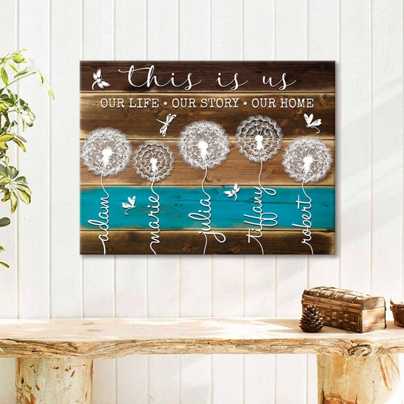 Personalized This Is Us Our Life Our Story Our Home Custom Prints Personalized Names Family Gifts Gifts For Mom