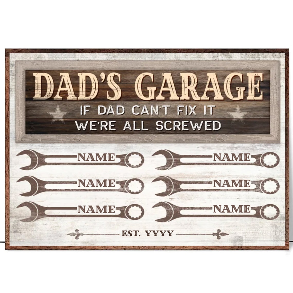 Dad's Garage If Dad Can't Fix It Funny Wrench Workshop Poster