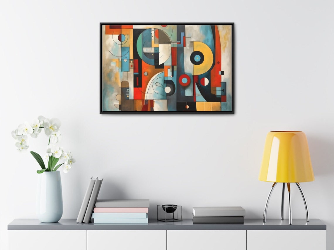 Colorful Circles Geometric Abstract Retro Modern Style Art Poster - Image 3