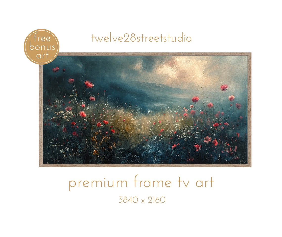 Moody Tv Art Vintage Dark Frame Tv Art Dark Academia Tv Art Frame Tv Art Moody Spring Art Dark Tv Art Dark Frame Tv Art Moody Floral