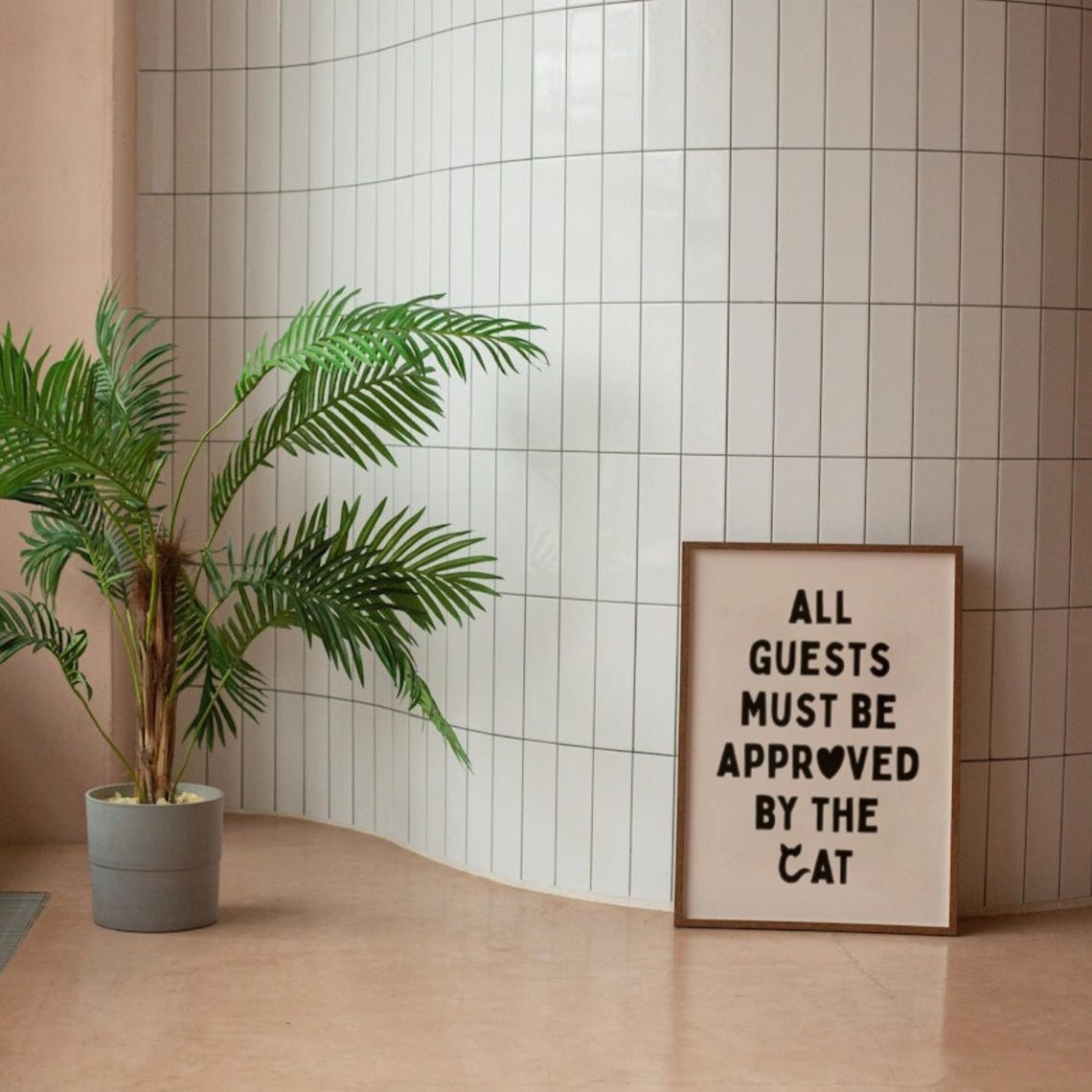 All Guests Must Be Approved By The Cat Funny Pet Gift Poster - Image 3