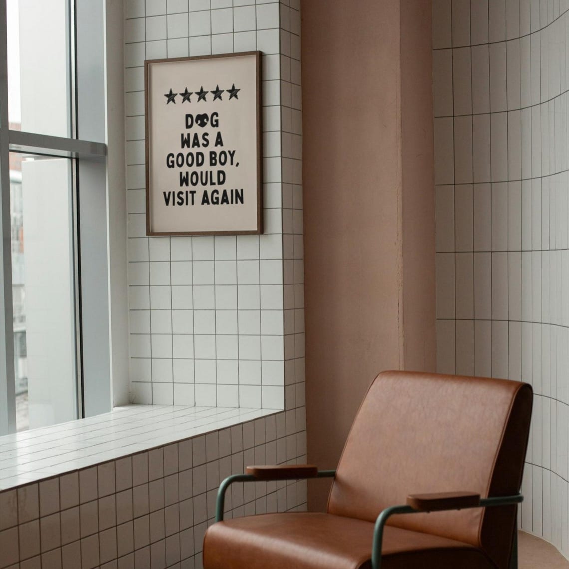 Dog Was A Good Boy Would Visit Again Five Star Review Poster - Image 2