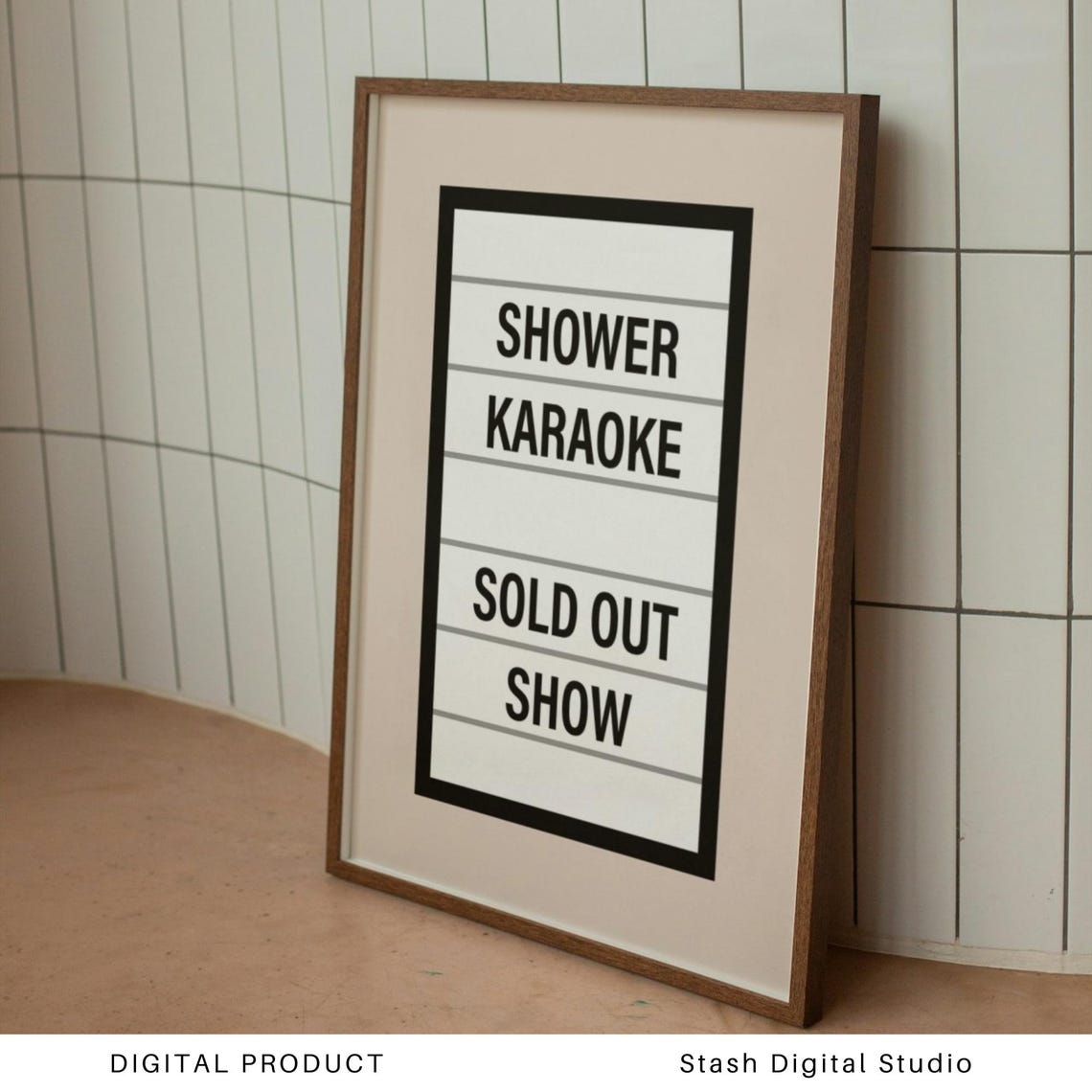 Shower Karaoke Sold Out Show Marquee Funny Bathroom Humor Poster - Image 3