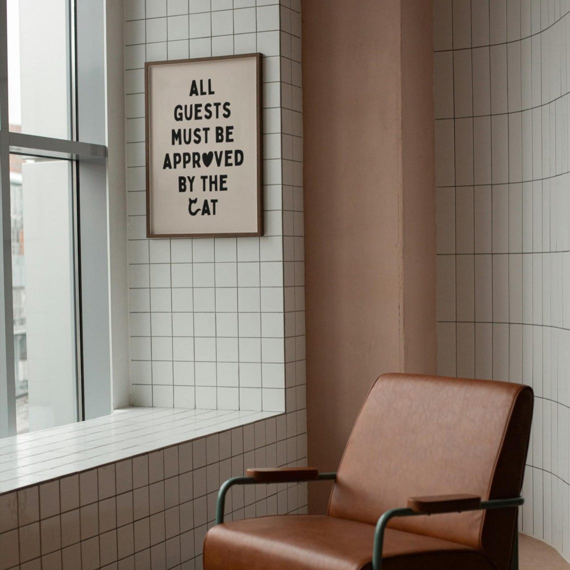 All Guests Must Be Approved By The Cat Funny Pet Gift Poster - Image 2