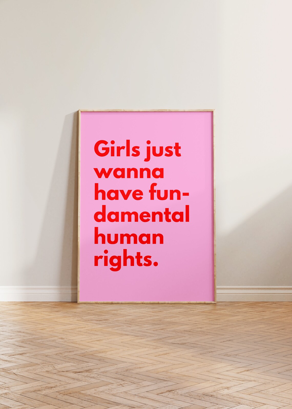 Girls Want Fundamental Human Rights Poster