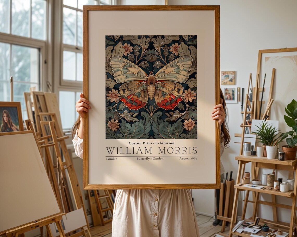 William Morris Butterfly Poster, Vintage Wall Art - Image 3
