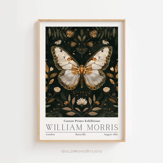 William Morris Poster Morris Print Vintage Wall Art Butterfly Wall Art Morris Poster Wall Decor Living Room Wall Art