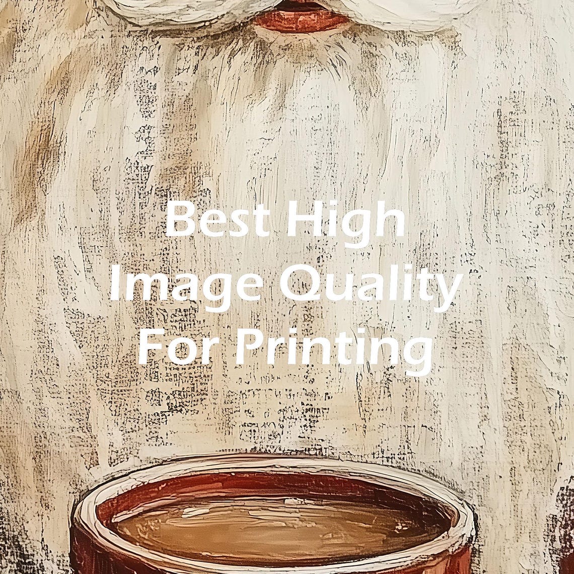 Santa Claus Holding Red Cocoa Mug Glasses Rustic Portrait Poster - Image 2