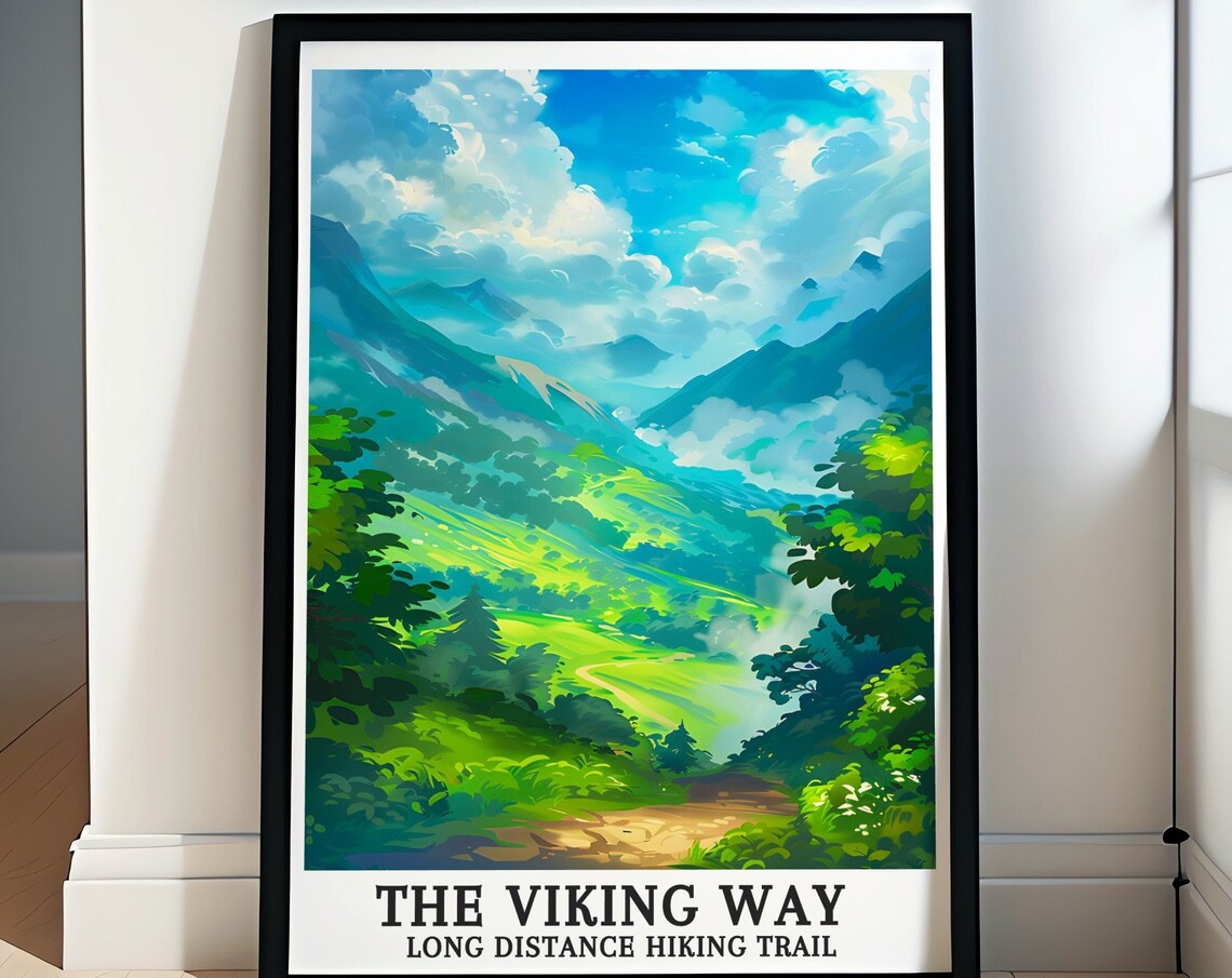 The Viking Way Long Distance Hiking Trail Green Valley Poster