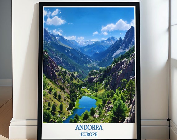 Andorra Ski Resort Art Vintage Poster Series Pal Arinsal Andorra Scenery Winter Landscape Poster