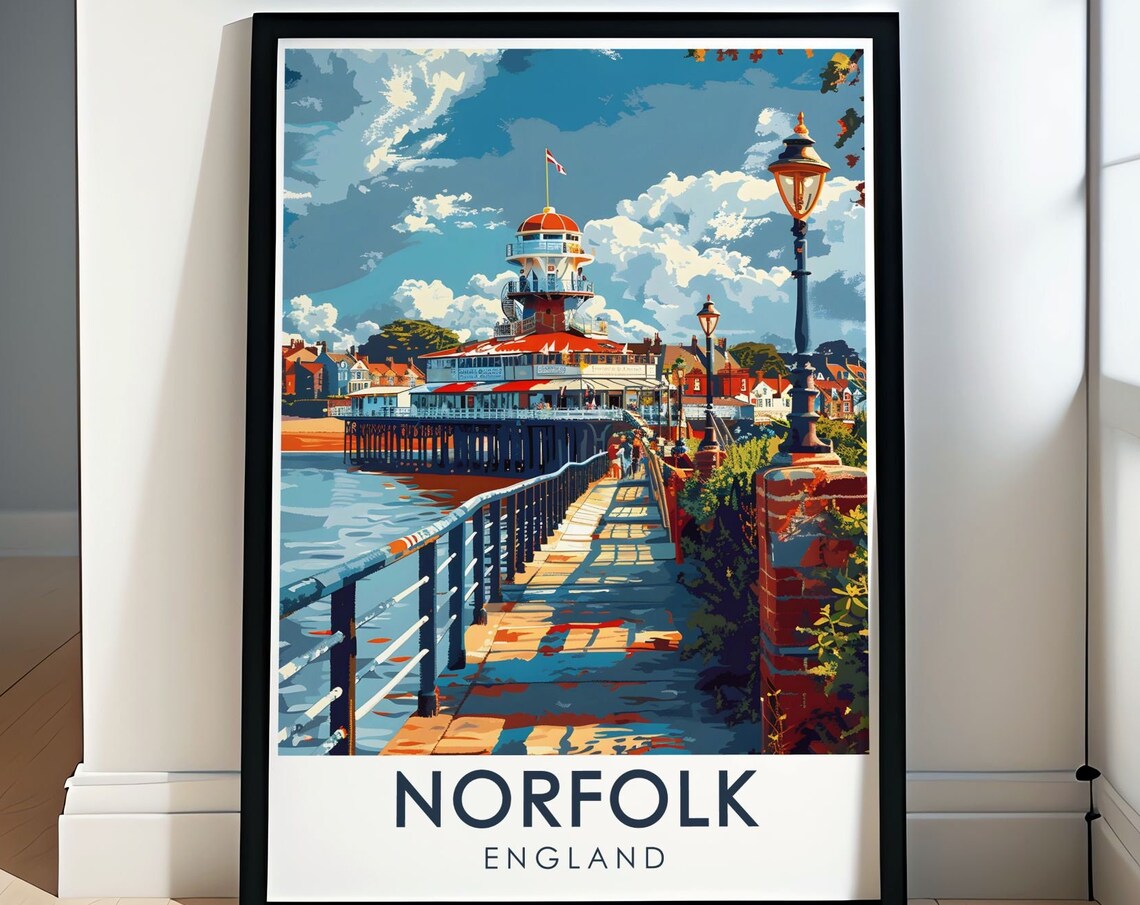 Norfolk England Cromer Pier Victorian Pavilion Promenade Poster