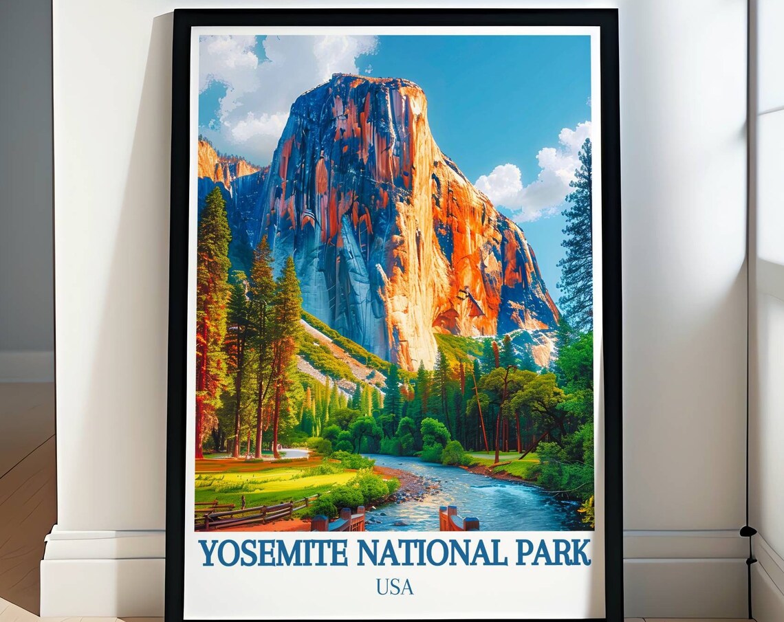 Yosemite National Park USA Granite Monolith Over Valley Pines Poster