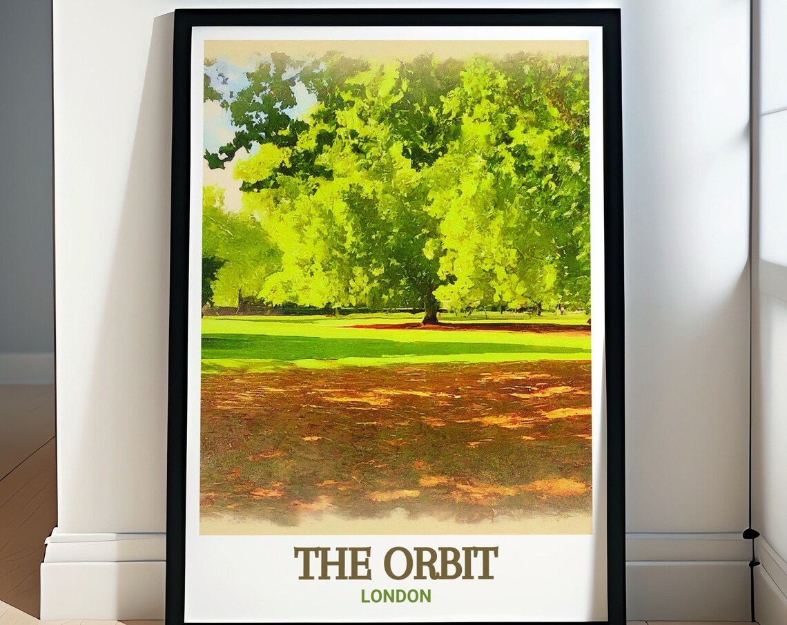 The Orbit London Tranquil Sunlit Leafy Green Park Trees Poster