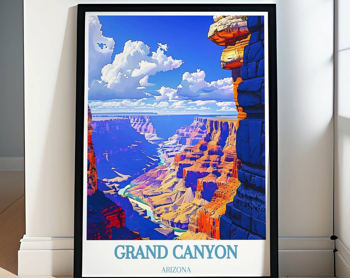 Grand Canyon Arizona Sunset Colors Over Canyon Cliffs Poster