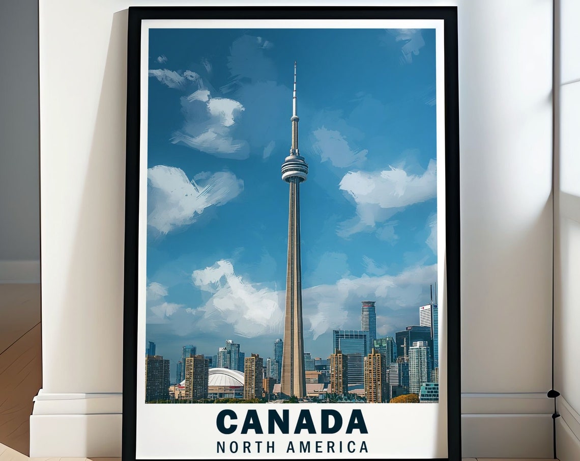 Toronto CN Tower Rising Above Downtown Skyline Canada Poster